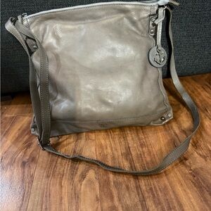 Gray Leather Harbour 2nd Bag